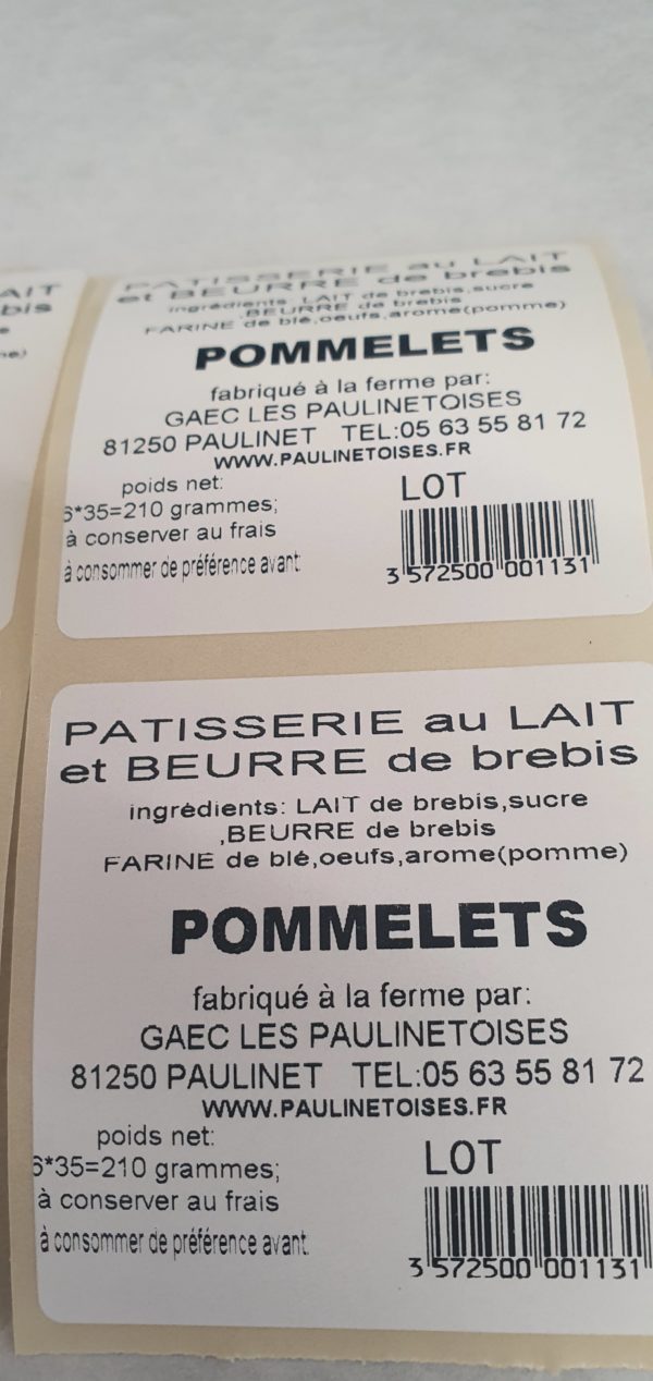 BARQUETTE DE 6 POMMELETS DE 35GR – Image 2